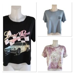 Bluenotes Boxy Crop T-Shirts Bundle of Three Size Medium